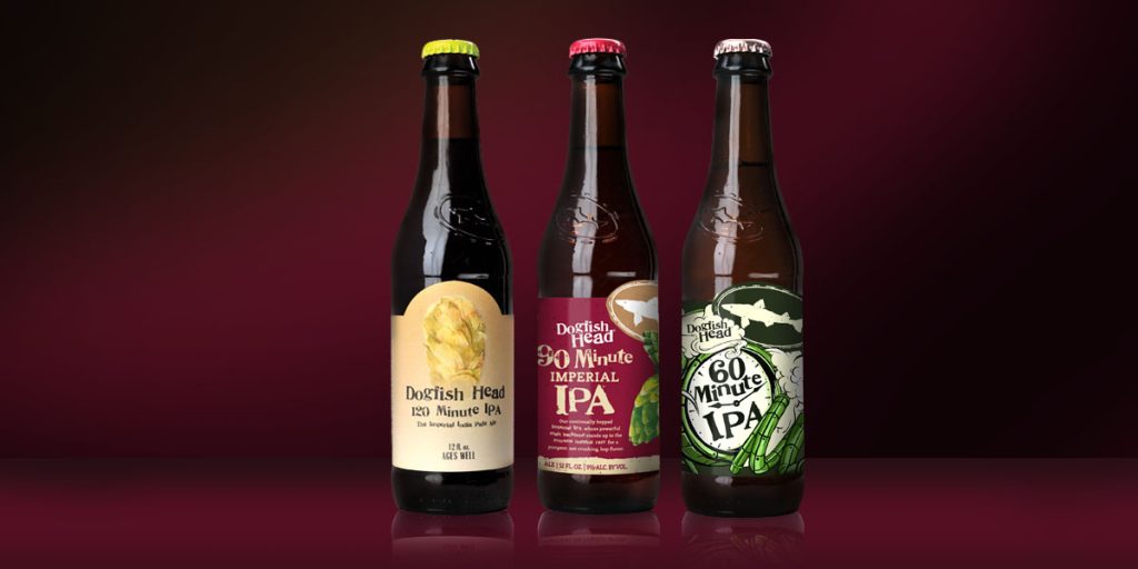 dogfish head IPA glass bottles