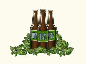 ipas in beer bottles illustration