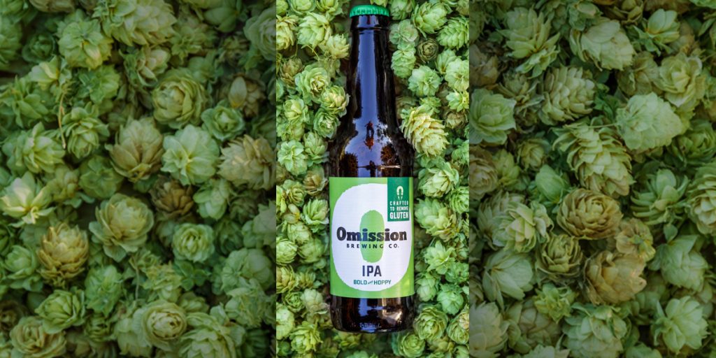 Omission IPA in bottle hops