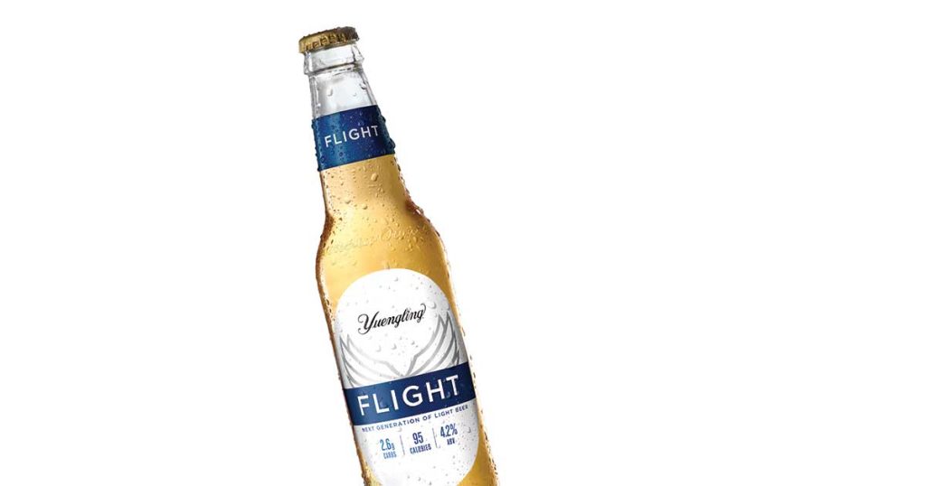 yuengling flight light glass bottle