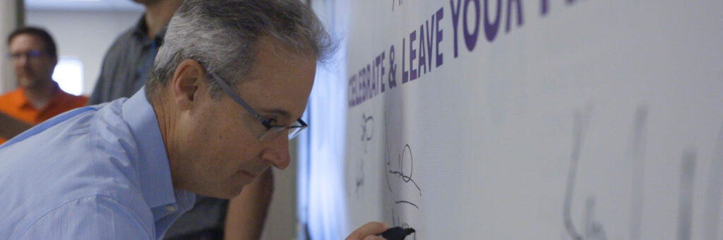 Andres Lopez Signs at MAGMA Glass Making Facility